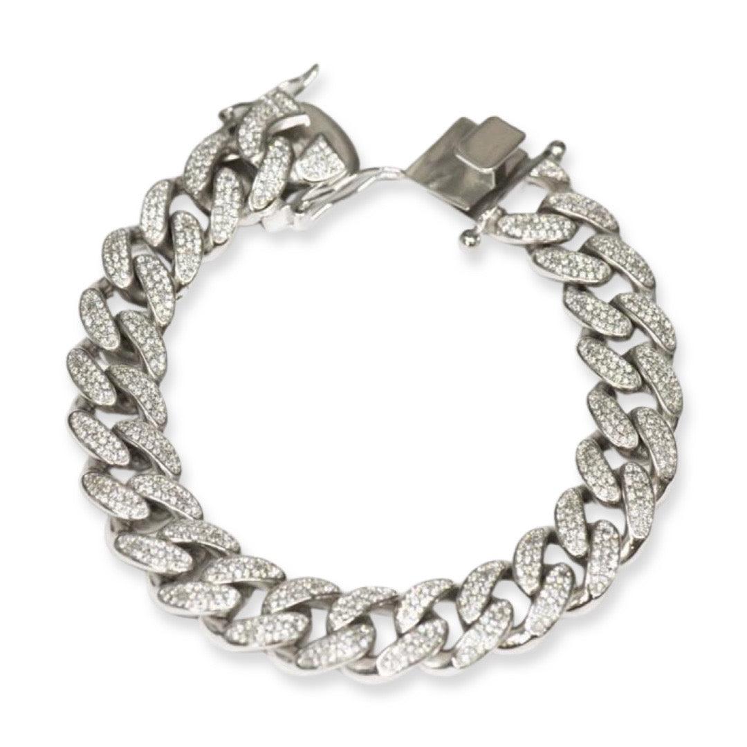 14MM CZ CUBAN LINK BRACELET - Johnny Dang & Co
