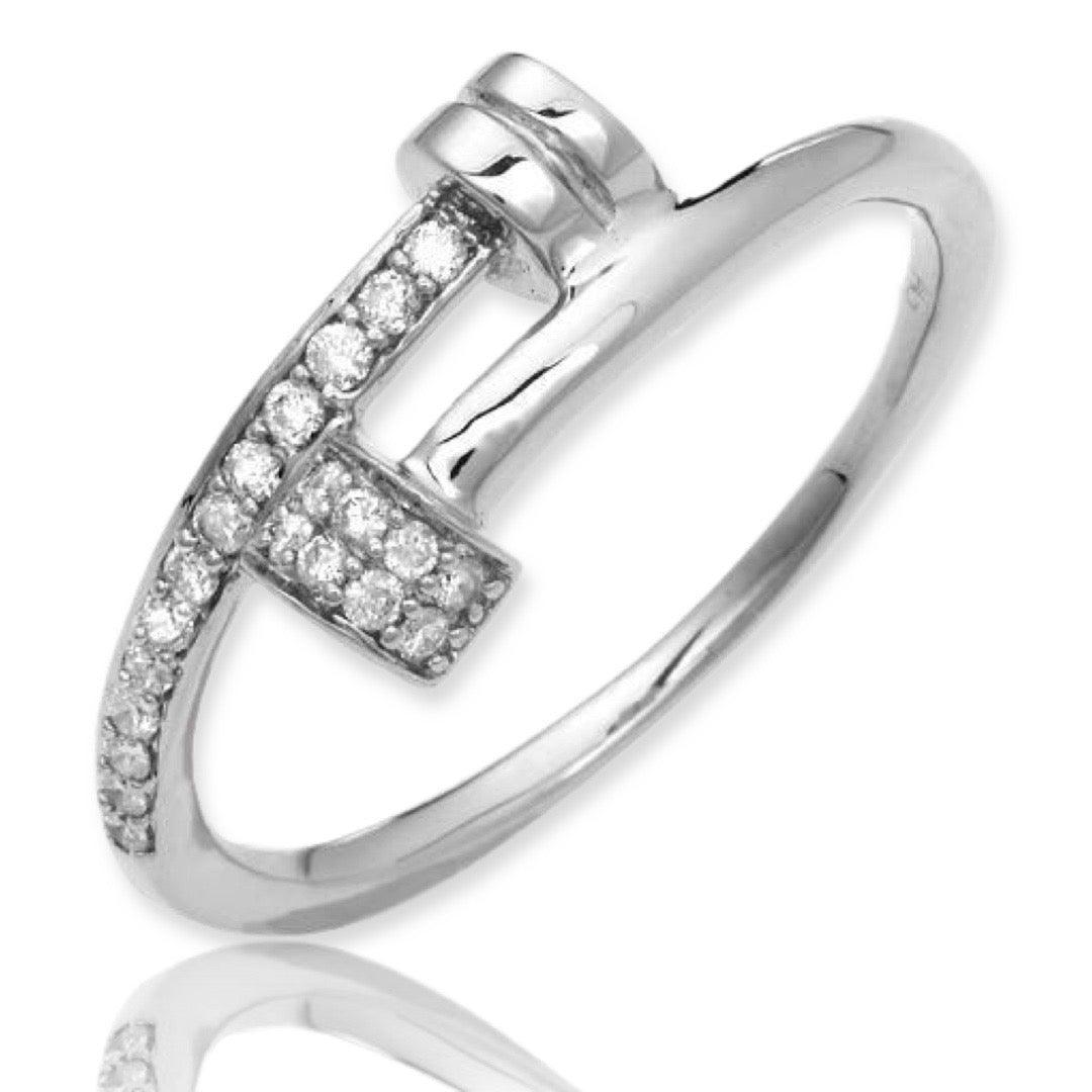 14KW 0.15CTW DIAMOND REVERSE RING - Johnny Dang & Co