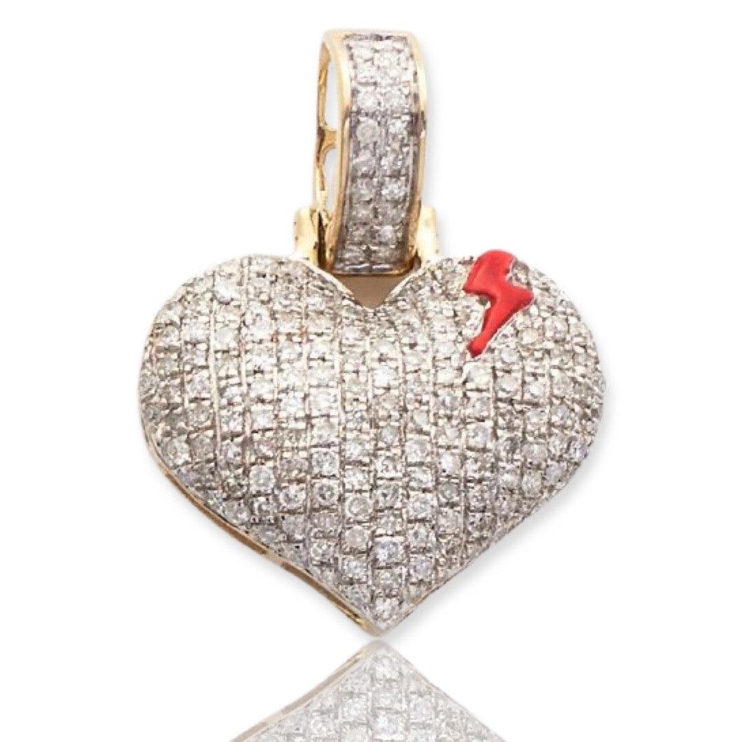 10KY 0.55CTW DIAMOND HEART PENDANT - Johnny Dang & Co