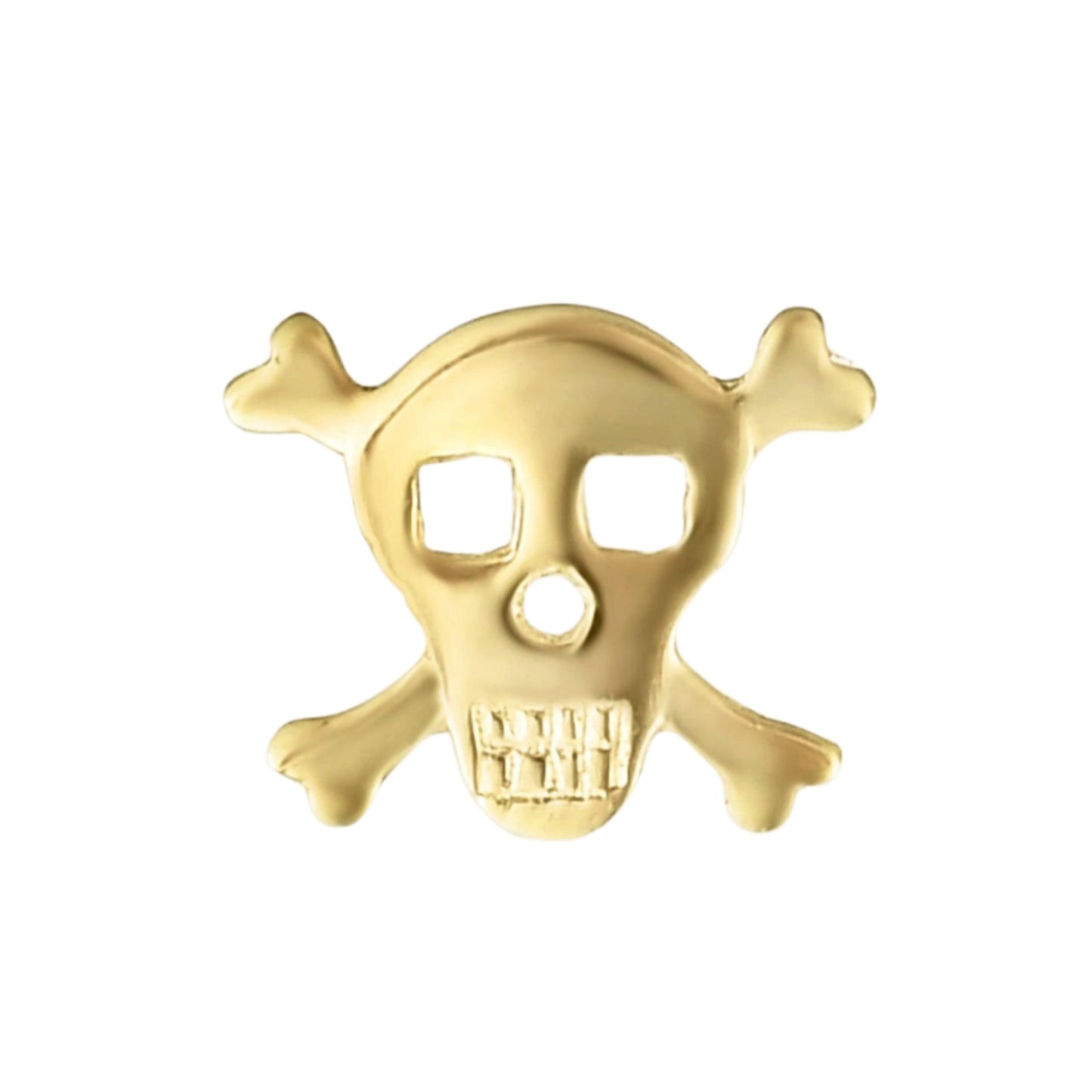 14K Gold Skull Stud Earring - Johnny Dang & Co
