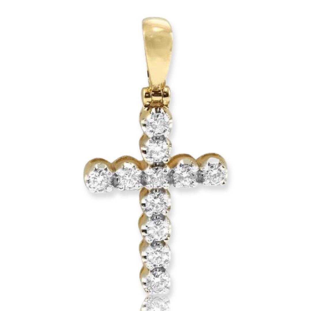 14KY 2.00CTW LARGE DIAMONDS CROSS - Johnny Dang & Co