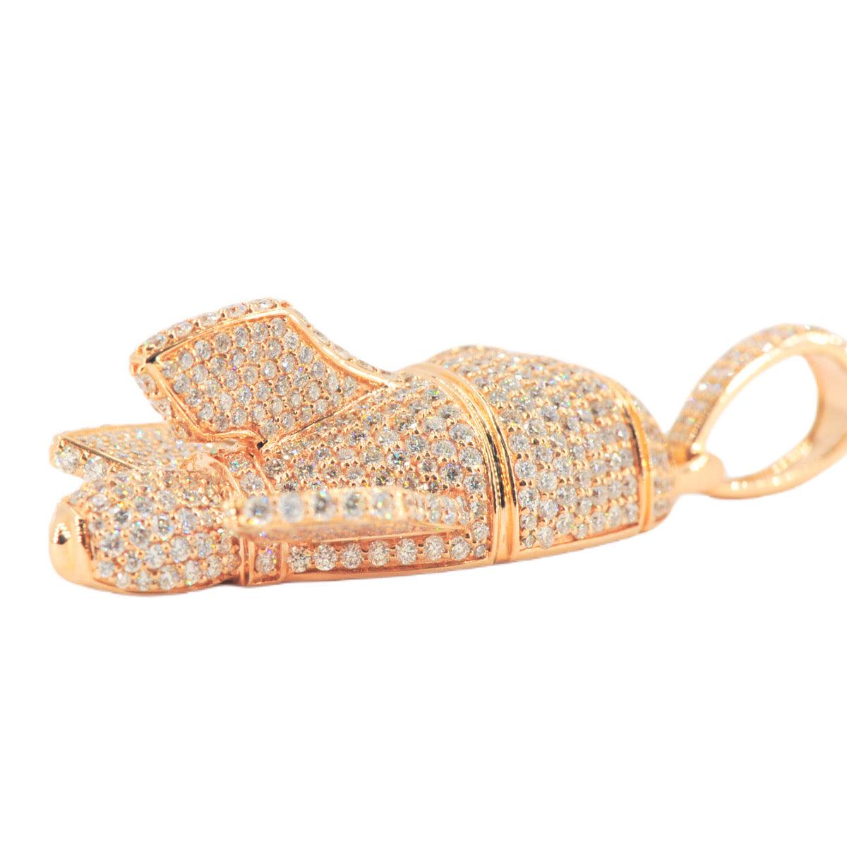 14KR 6.15CTW 3D DIAMOND ROCKET SHIP PENDANT - Johnny Dang & Co