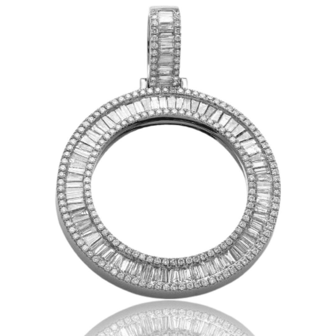 14KW 5.00CTW BAGUETTE DIAMOND MEMORY PENDANT - Johnny Dang & Co