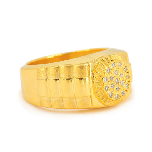 Custom Gold 0.20CT Diamond Mens Ring - Johnny Dang & Co