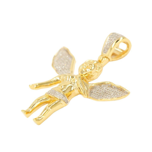 10KY 0.25CTW DIAMOND ANGEL PENDANT CHR0202Y - Johnny Dang & Co