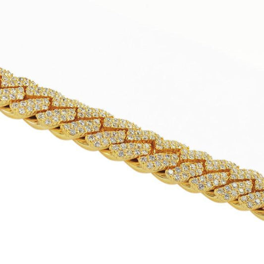 JDBR133.6 - CUSTOM DIAMOND CUBAN BRACELET - Johnny Dang & Co