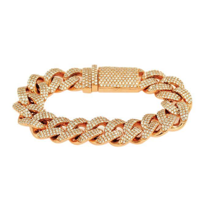 JDBR121.8 - DIAMOND CUBAN LINK BRACELET - Johnny Dang & Co