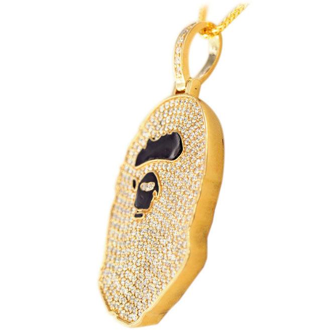 Iced out bape on sale pendant