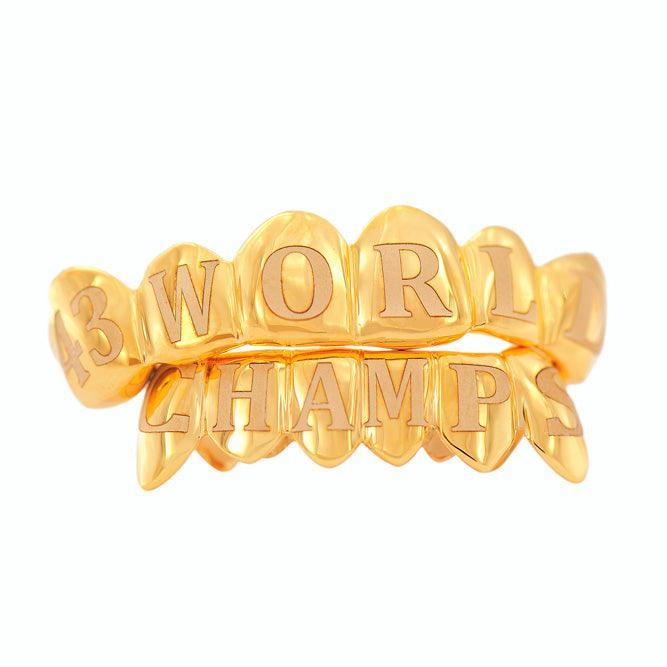 Gold 6 Top & 6 Bottom World Series Grill - Johnny Dang & Co