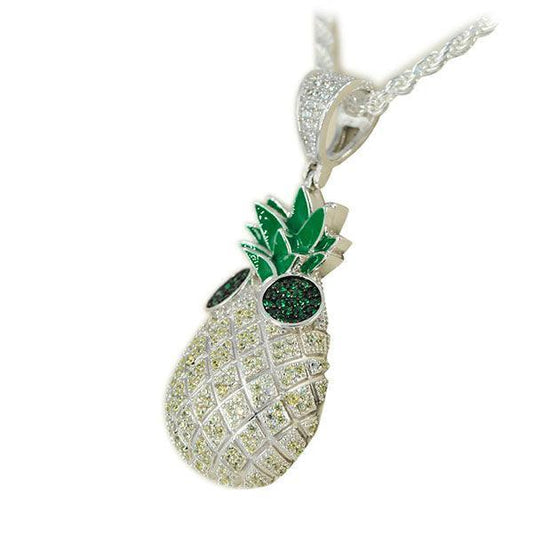 SILVER COOL GLASSES PINEAPPLE PENDANT - Johnny Dang & Co