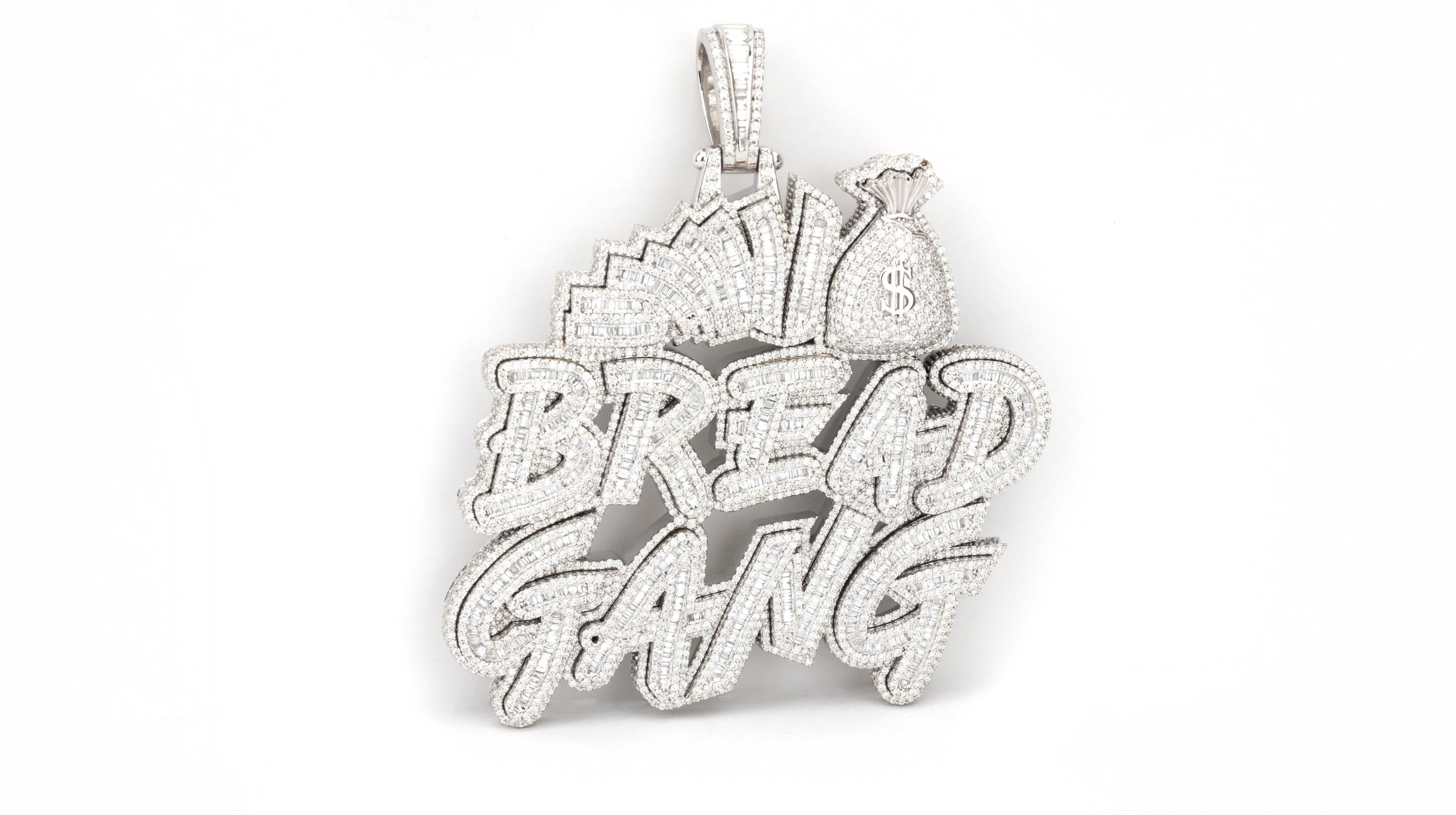 NEW! shops BREAD GANG Money Bag Edition Iced Out Pendant