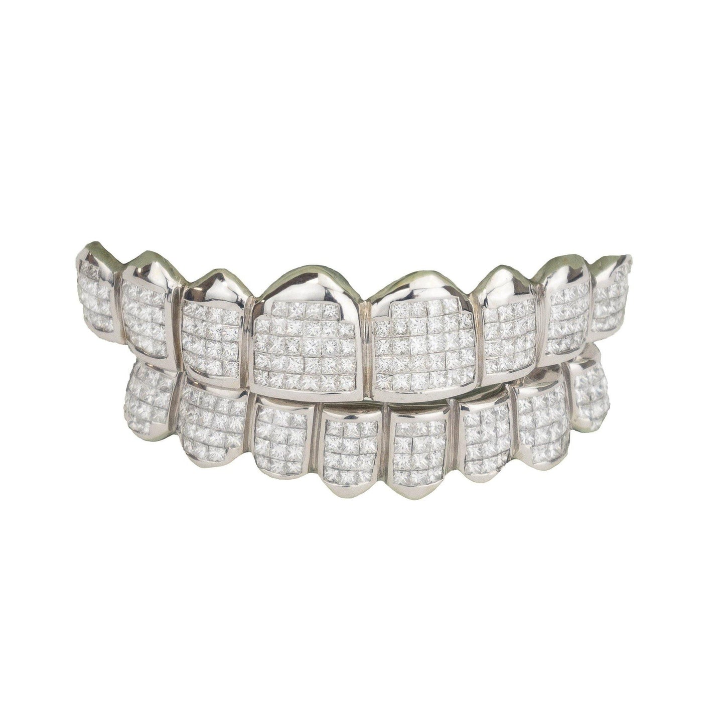 14K VVS Invisible Set Diamond Grillz - Johnny Dang & Co