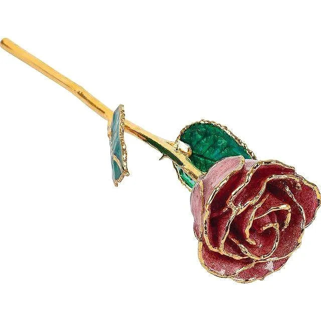 Lacquered Roses With Gold/ Platinum Trim