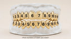 JDWR-3009- 16 Teeth Rose Cuts & Diamond Dust  Grillz