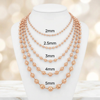 14KT Gold Diamond Cut Moon Bead & Bar