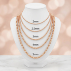 14KT Gold Diamond Cut Moon Chain