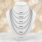 14KT Gold Diamond Cut Moon Chain
