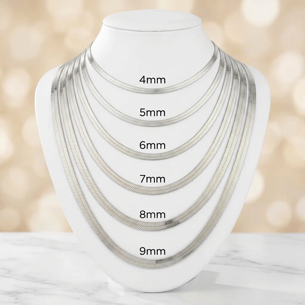 10KT Gold Herringbone Chains