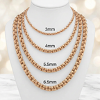 10KT Gold Hollow Alexander Chains