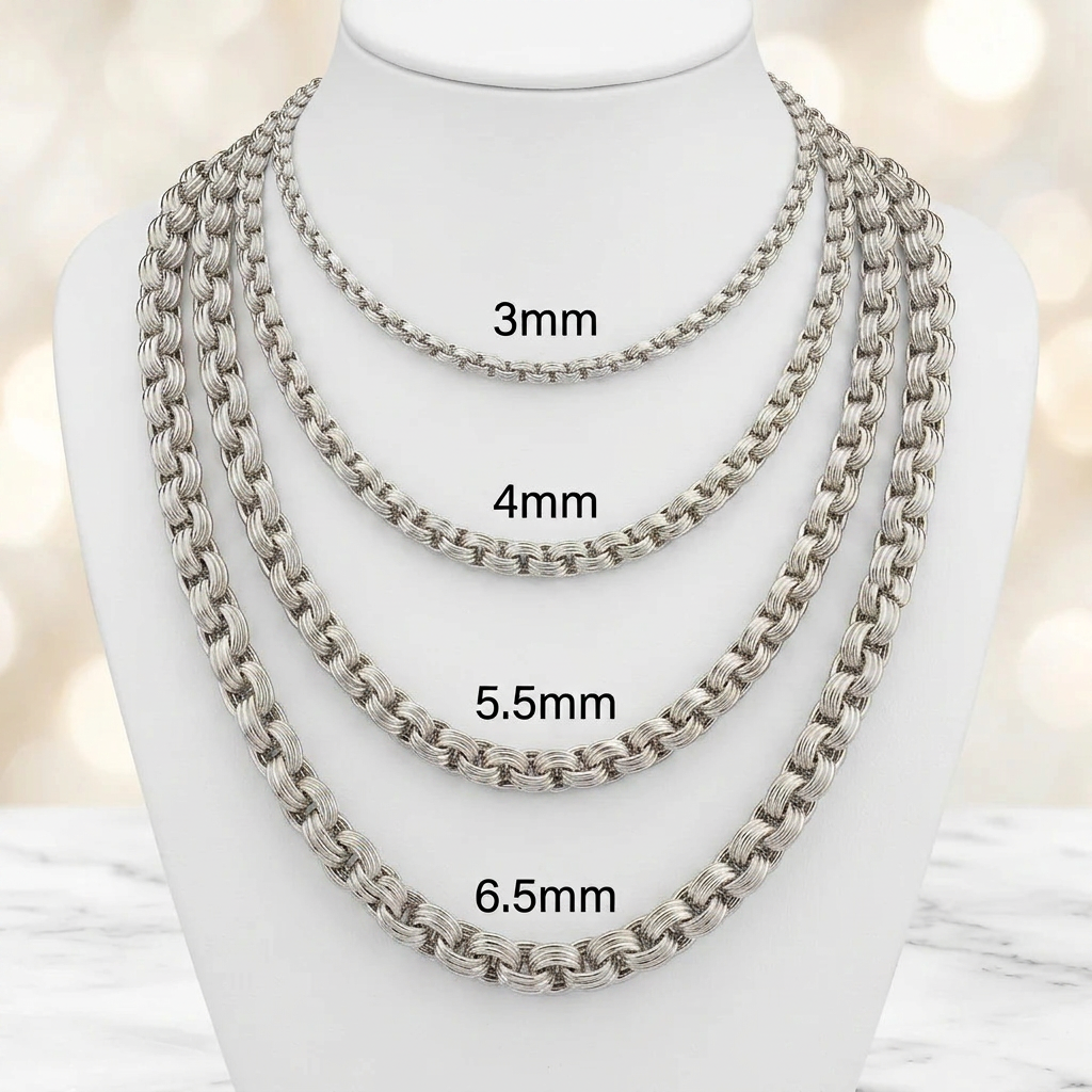 14KT Gold Hollow Alexander Chains