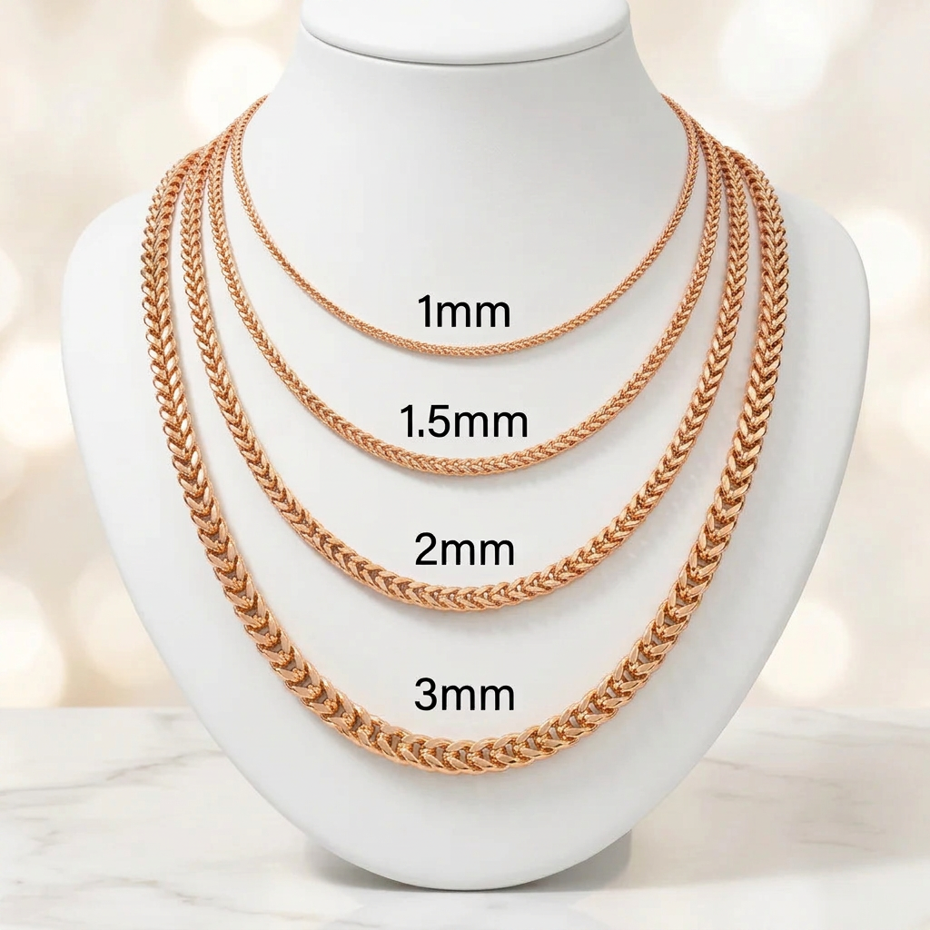 14KT Gold Hollow Franco Chains