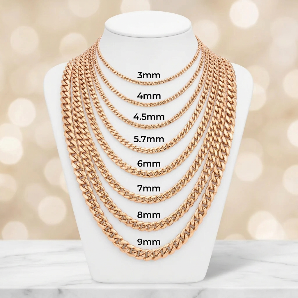 14KT Gold Hollow Miami Cuban Link Chains