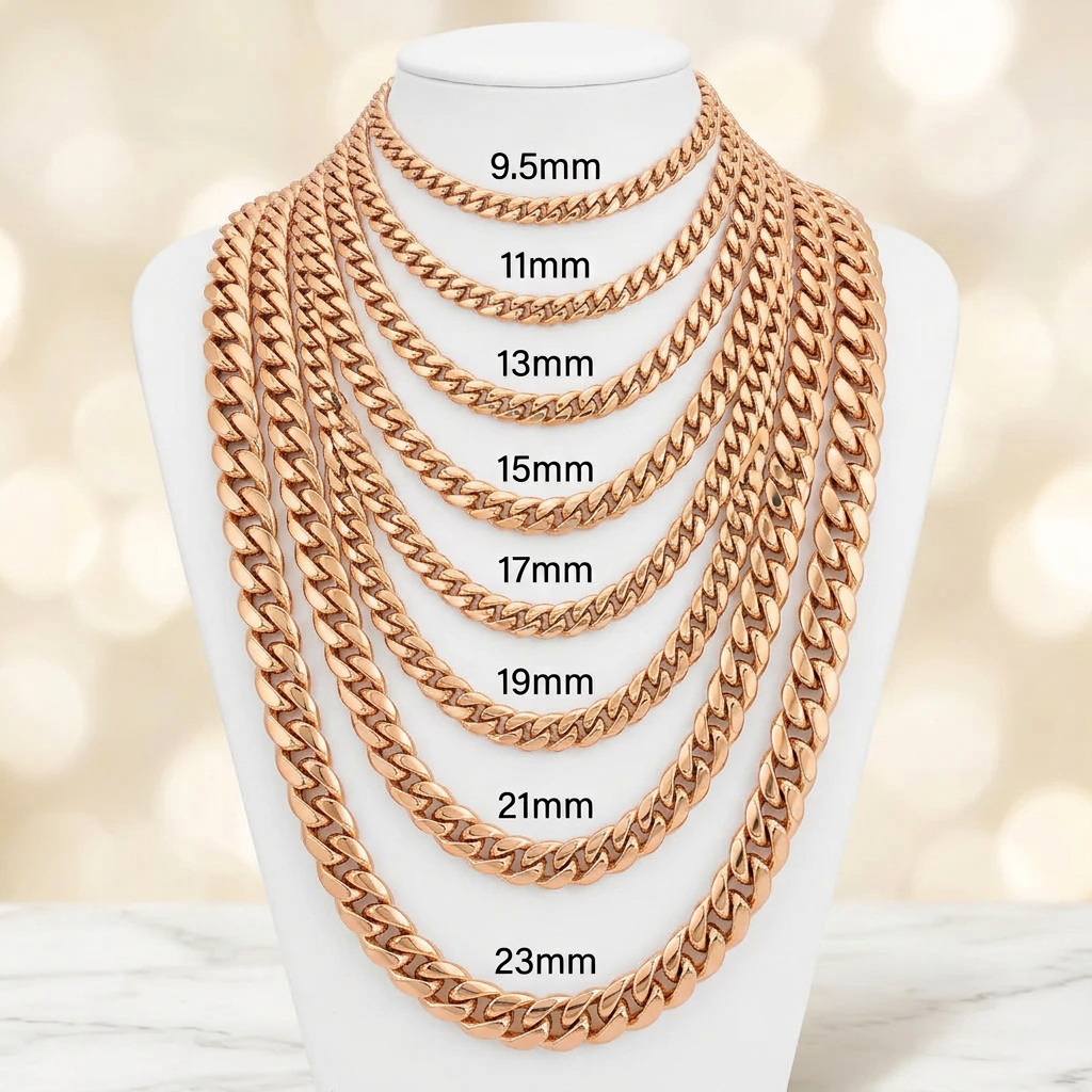 14KT Gold Hollow Miami Cuban Link Chains