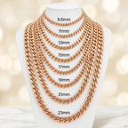 14KT Gold Hollow Miami Cuban Link Chains