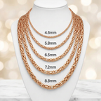 14KT Gold Solid Byzantine Chains