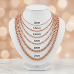 10KT Gold Solid Cable Chains