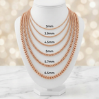 10KT Gold Solid Diamond Cut Franco Chains