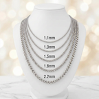 10KT Gold Solid Diamond Cut Franco Chains
