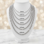 10KT Gold Solid Diamond Cut Franco Chains