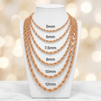 14K Gold Hollow Quint Rope Chains