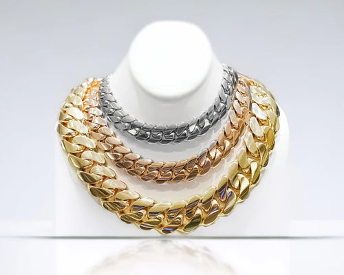 14K Miami Cuban Link Solid Gold Chain