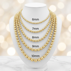 10KT Gold Diamond Cut Moon Chain