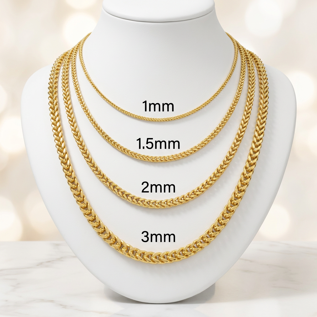 10KT Gold Hollow Franco Chains