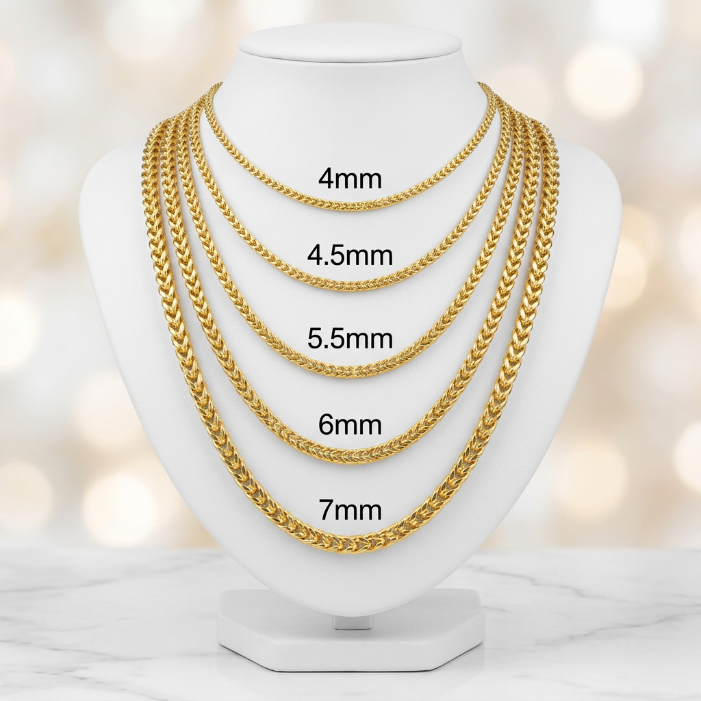 10KT Gold Hollow Franco Chains