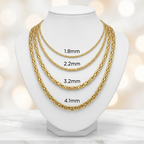 10KT Gold Solid Byzantine Chains