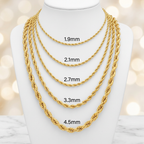 10K Gold Hollow Quint Rope Chains
