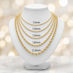 10KT Gold Solid Diamond Cut Franco Chains