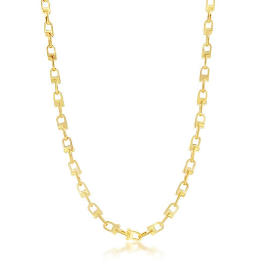 14K Yellow Gold U-Link Design Necklace - Johnny Dang & Co