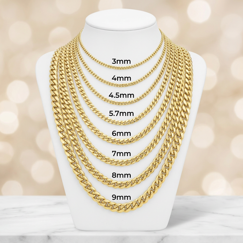 14KT Gold Hollow Miami Cuban Link Chains