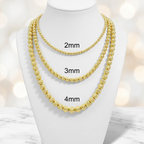 14KT Gold Laser Moon Cut