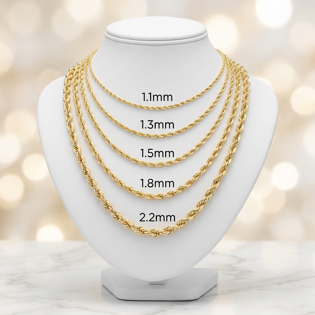 14KT Gold Solid Diamond Cut Franco Chains