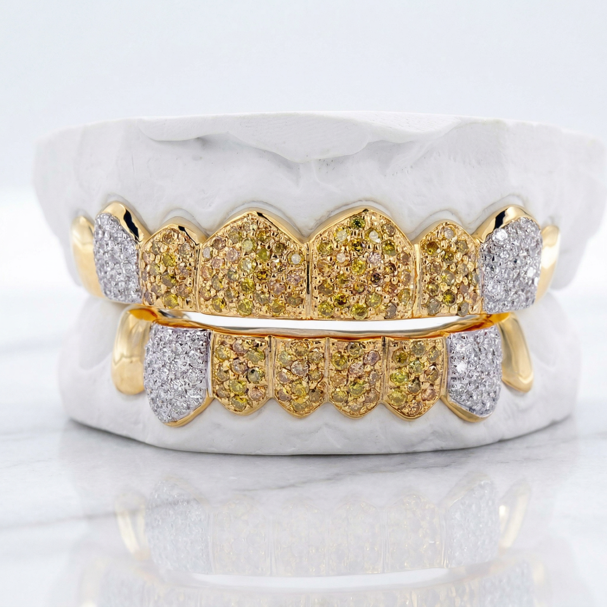 16 TEETH PRONG SET DIAMOND GRILL - S160206-1