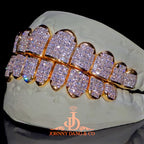 JDWR-2026-21 Flawless "Princess Cut" Invisible Set Grillz Yellow Gold (Perm)