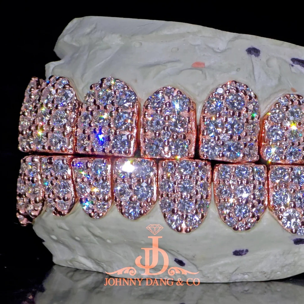 JDWR-2026-1-Flawless "10pt Ghost" Set Grillz Rose Gold (Perms)