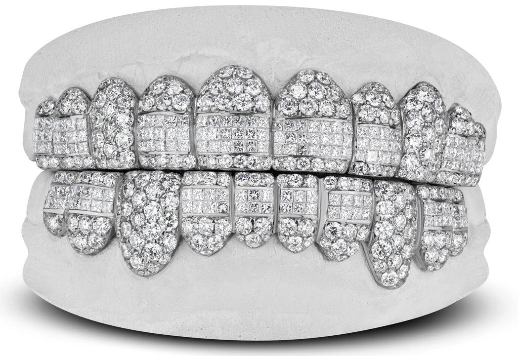JDTK- GV1030-Honeycomb Prong / INVISBALE Set Diamond Grill - Johnny Dang & Co