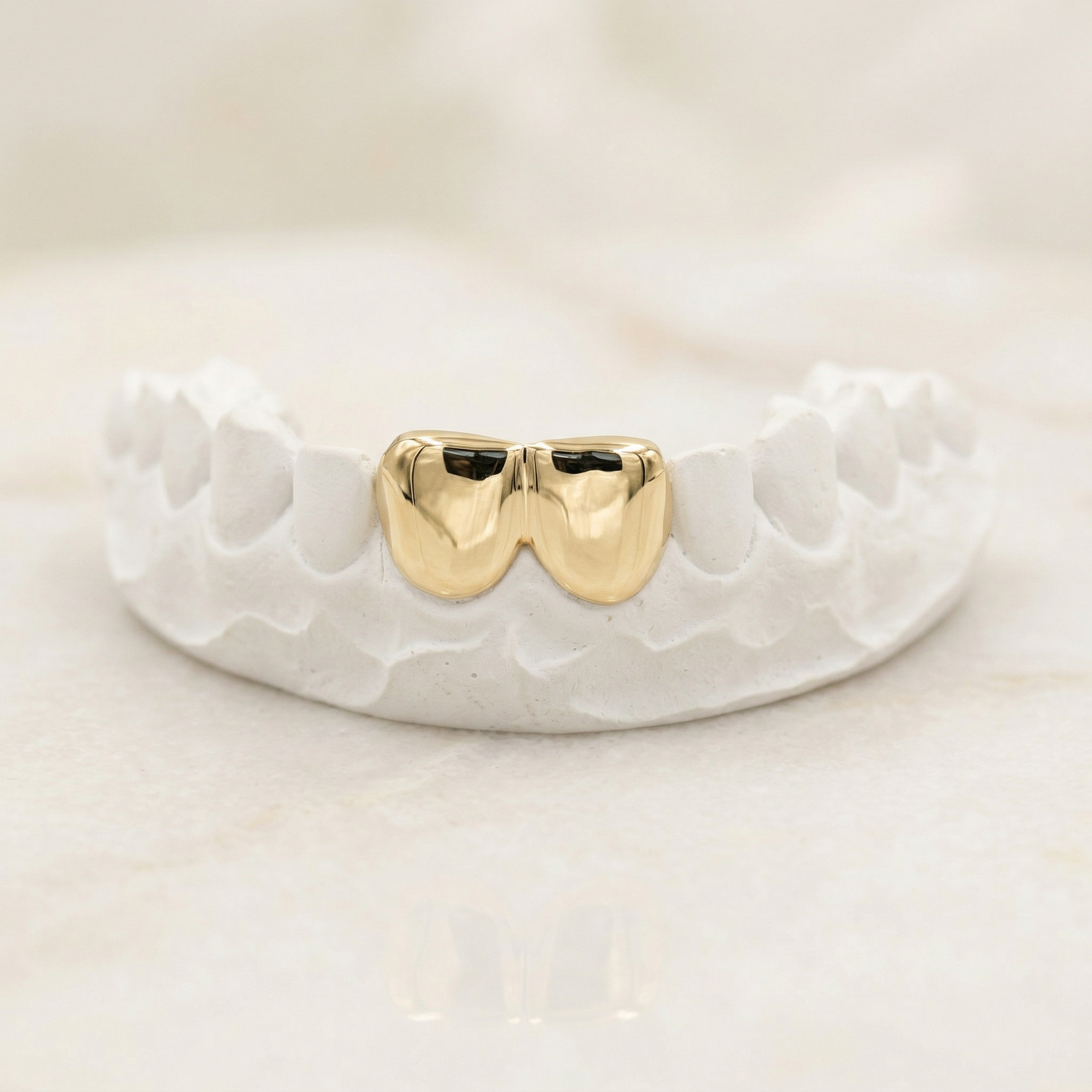 2 Teeth Solid Gold Grill